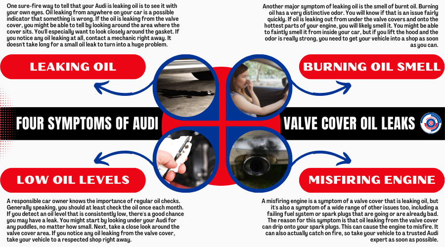 Four Symptoms Of Audi Valve Cover Oil Leaks
