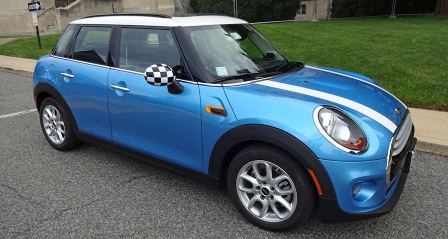 Blue Mini Cooper Car