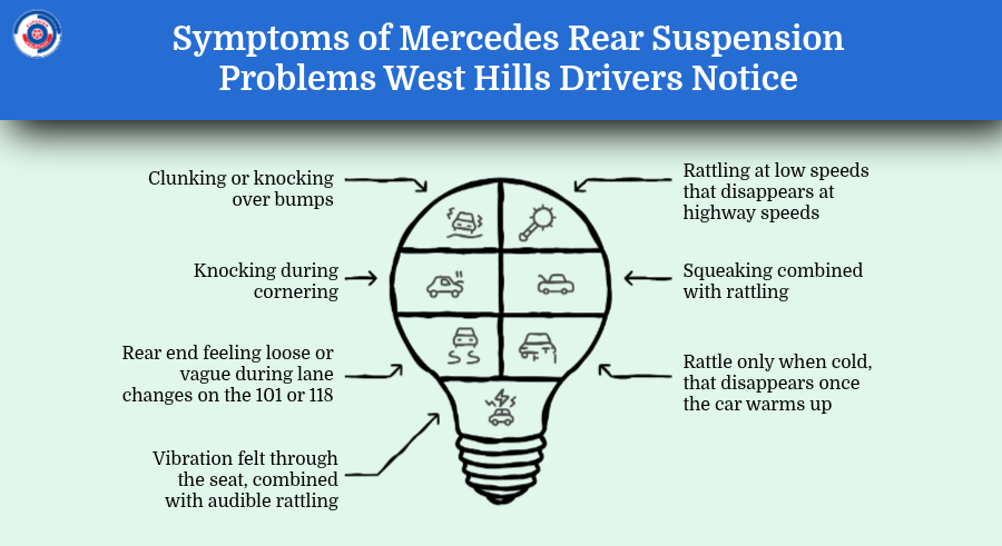 Symptoms of Mercedes Rear Suspension Problems West Hills Drivers Notice