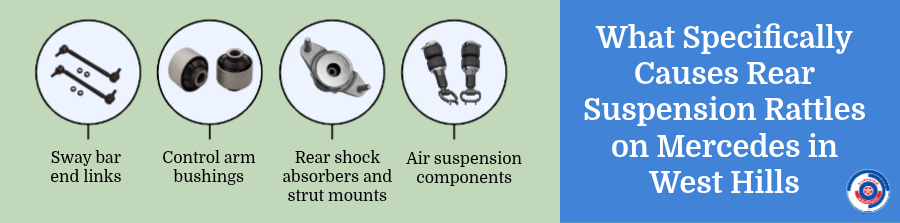 What Specifically Causes Rear Suspension Rattles on Mercedes in West Hills